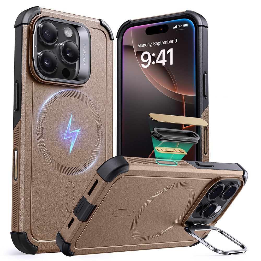 iPhone 16 Pro Cyber Tough Magnetic Case (Camera Control, Stash Stand)
